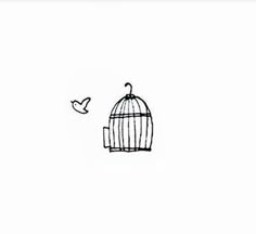 Bird Doodle, 심플한 그림, Arte Doodle, Bird Quotes, Marjolein Bastin, The Cage, Small Drawings, Little Doodles