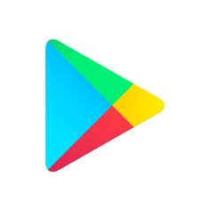 the google play logo on a white background