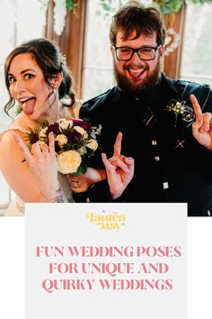 Fun and alternative wedding poses. Wedding couple posing for the camera Fun Wedding Photos, Wedding Photo Poses, Memorable Wedding, Quirky Wedding, Relaxed Wedding, Wedding Photos Poses