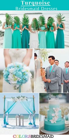 blue and green wedding color palettes for the bridesmaid or groomsmen