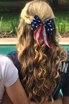 27 Fabulous Fourth Of July Hairstyles To Rock 4th Of July Hairstyles Half Up Half Down, Fourth Of July Hairstyles For Curly Hair, 4th Of July Hairstyles For Women Bandana, Hair For 4th Of July, July 4 Hairstyles, Cute Hairstyles For 4th Of July, 4th Of July Hairstyle, Fourth Of July Hairstyles For Women