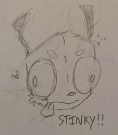 Grungy Drawings Doodles, Vent Drawing Ideas Sketches, Sketch Book Ideas Aesthetic Cartoon Easy, Simple Goth Drawings, Invader Zim Doodles, Scene Drawings Sketches, Gir Drawing Invader Zim, Funny Sketch Ideas, Invader Zim Sketch