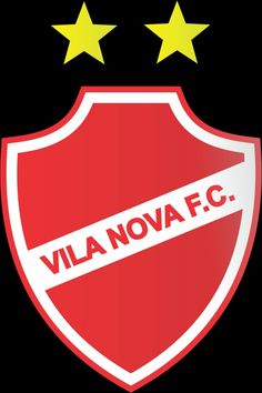 a red and white shield with five stars above it that says villa f c on the front