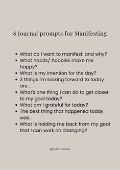 Manifestation Journal Questions, How To Journal For Manifestation, Manifestion Journal Prompts, Journaling For Manifesting, Manifestation Journal Affirmations, Positive Morning Journal Prompts, Journaling For Manifestation, Journal Prompts For Your 20s, Journal Prompts For Grounding