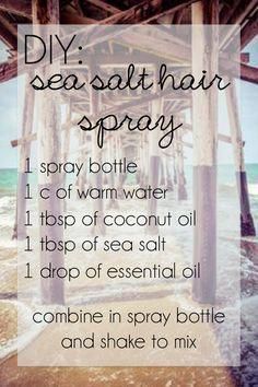 Diy Sea Salt Hair Spray, Salt Spray For Hair, Sea Salt Hair Spray, Salt Hair Spray, Sea Salt Spray For Hair, Sea Salt Hair, Spray For Hair, Salt Hair, Sea Salt Spray