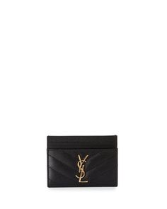 … Saint Laurent Handbags, Gold Handbags, Leather Card Case, Black Caviar, Womens Crossbody Bag, Black Bag, In The Bag, Small Leather Goods, Leather Goods