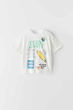 Clothes For Boys, Zara Australia, Surf Tee, Boys Graphic Tee, Boys Set, New Clothes, Boy Clothes, Fashion Design Clothes, Kids Beachwear