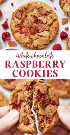 Caramelized White Chocolate Raspberry Cookies are going to be your new favorite cookie! An instant summertime classic, this unexpected cookie combines toasty caramelized white chocolate with freeze-dried raspberries, all in a soft and chewy sugar cookie base. Easy homemade recipe.