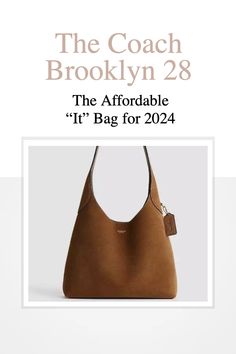 The Coach Brooklyn 28 Cedar Suede Hobo. Simple and beautiful - and sold out everywhere. For more on fall’s best suede bags head to the blog! 👜 Coach Brooklyn, It Bag