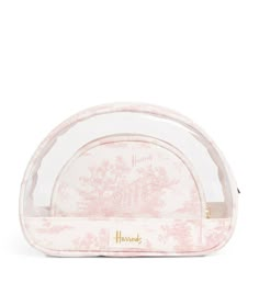 Harrods Toile Cosmetic Bag (Set of 2) | Harrods US Cosmetic Bag Set, Cosmetic Sets, Clear Window, Birthday Wishlist, Best Bags, Makeup Essentials, Luxury Beauty, Dressing Table, Bag Set