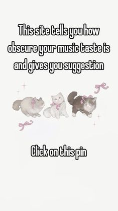 three cats sitting next to each other on top of a white background with the words, this