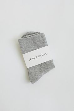 Le Bon Shoppe Sneaker Socks / Ht. Grey Sneaker Socks, Herbivore Botanicals, Socks Sneakers, Rubber Band, French Girl, Wide Bands, Heathers, Heather Grey, Cotton Blend