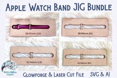 the apple watch band jig bundle is shown in four different sizes