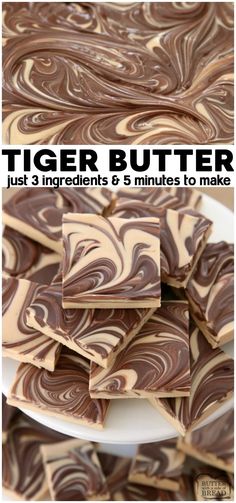 tiger butter just 3 ingredients and 5 minutes to make it look like marbled chocolate