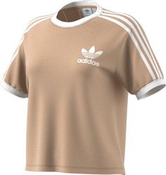 adidas Women's Adicolor 3-Stripes Soccer Tee Adidas Shirt Women, Basketball Shop, Cheer Shoes, Soccer Tees, Denim Shirt With Jeans, Wrestling Shoes, Stripe Outfits, Tank Top Bras, Sports Skirts