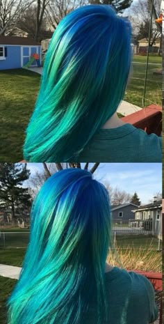 Green Teal dark turquoise dyed hair color @kokokardona Color Flow, Turquoise Colour, Teal Hair, Hair Color Crazy, Beautiful Hair Color, Pretty Hair Color, Fantasy Hair, Bright Hair, Trendy Hair Color