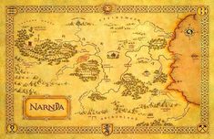 the map for narnia from lord of the rings is shown in this image