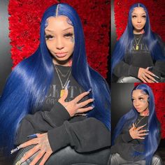 PRODUCT FEATURES Hair Material: 100% Virgin Human Hair, 10A Grade, No Really Shedding, No Tangle, No Bad Smell.Hair Color: Blue (Different light, may have a little chromatic aberration)Wig Density:150%/180%/200% DensityHair Length: 10-30inch are available Cap Size: Average Size (Head circumference: 54cm-58cm)Lace Net: 13*4 Inch lace, Pre-plucked with Baby Hair, Natural Hairline SHIPPING & RETURNS& SERVICES Shipping: Your wig will be shipped with in 24-48 hours, we know you are eager to get it, w Braiding Supplies, Blue Wigs, Smell Hair, Brazilian Hair Wigs, Blue Wig, Bad Smell, Curly Hair Wig, Wig Stand, Colored Wigs