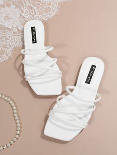 White Minimalist, White Flats, Sandal Fashion, Platform Sandals, Solid Black, Sandals