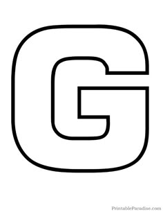 the letter g in black and white with an outline effect on it's side