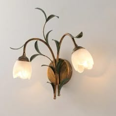 At night, a gentle light will emerge from the petals, like a drama actor's whisper, flowing into every corner of the room. Entryway Lamp, Entryway Lamps, Lamp Glass, Light Decor, Glass Wall Lights, Lamp Bedside, Light For Living Room, Brass Wall Light, Lamp Vintage