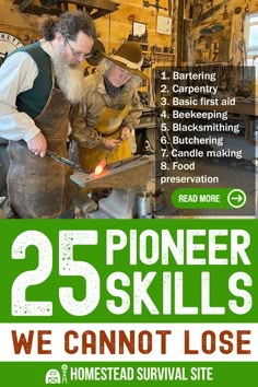 If the off-grid way of life is calling to you, you already have an adventurous spirit. However, to succeed as a self-sufficient homesteader, you also need to learn these basic pioneer skills. Our forefathers and foremothers did not consider this list to be anything other than ordinary, but knowing them will set you apart from the average American today. Here are 25 pioneer skills you need to know in order to be self-sufficient. Pioneer Lifestyle, Pioneer Skills, Pioneer Living, Homestead Skills, Living Off The Grid, Pioneer Life, Emergency Prepardness, Survival Skills Life Hacks, Homesteading Skills