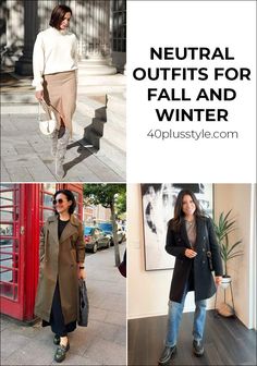 Neutral outfits to wear in winter and fall | 40plusstyle.com Outfits To Wear In Winter, Neutral Coat, Neutral Pants, Style Rut, Neutral Outfits, Outfits For Fall, Outfits To Wear, Winter Capsule Wardrobe, Jcrew Collection