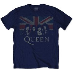 Get the Legendary QUEEN T-ShirtEmbrace your inner rockstar with our Officially Licensed QUEEN T-shirt! Perfect for fans of all ages, this shirt is a great way to show off your love for one of the most influential bands in rock history.Features and BenefitsAuthentic Design: Featuring the iconic QUEEN artwork, this shirt pays homage to the band's lasting impact on music and pop culture.Quality Material: Made of 100% soft, breathable materials, this shirt is designed for comfort and durability.Vers Metal Shirts, Navy Blue T Shirt, Queen Tshirt, Band T Shirts, I'm With The Band, Rock T Shirts, Tee Shirt Homme, Union Jack, The Band