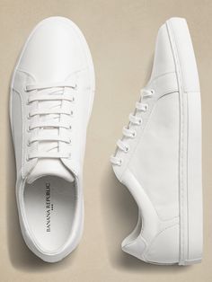 Sneakers | Banana Republic Factory Outfits Quotes, White Leather Sneakers Men, White Shoes Men, White Sneakers Men, White Casual Shoes, White Leather Sneakers, Banana Republic Factory, Best Sneakers, Sneakers Men Fashion