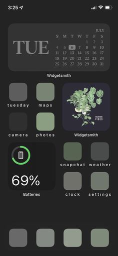 an iphone screen showing the time, date and location of different things in each area