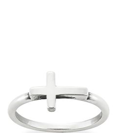 This favorite cross&#x2C; and simple statement of faith&#x2C; now in a dainty ring. From James Avery&#x2C; the Horizon Cross ring features:sterling silverapprox. 0.3125"Made in USA. James Avery Charm Bracelet, Statement Of Faith, Pandora Bracelet Charms Ideas, Xoxo Jewelry, James Avery Rings, Cute Promise Rings, James Avery Charms, James Avery Jewelry, Silver Rings Simple