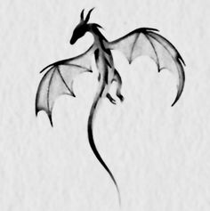 a black and white drawing of a dragon