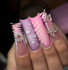 Valentines Nails French, Nail Inspo Hello Kitty, Work Appropriate Nails, Duck Nails Short, French Tip Nails Pink, Azul Nails, Nails Sanrio, Nails Freestyle, Nails Charm