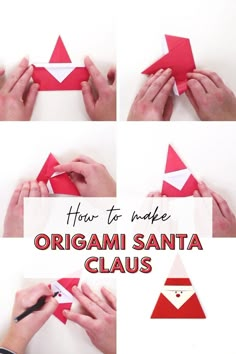 how to make an origami santa claus