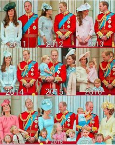 the royal family in 2011 and 2013