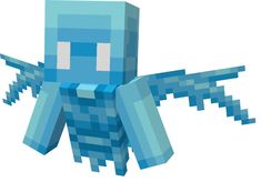 an image of a pixel art character in blue