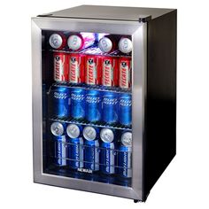 NewAir 84-Can Beverage Cooler, Stainless Steel/Black Chocolate Brownie Recipes, Cinema Decoration, Small Mini Fridge, Outdoor Fridge, Refrigerator Cooler, Chicken Casserole Recipes, Beverage Fridge, Beer Fridge, Flexible Storage