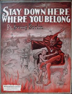 a book cover for stay down here, where you belong by irving behrin