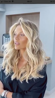 Swedish Blonde Hair Color, Long Blonde Hair Styles, Swedish Blonde Hair, Swedish Blonde, Blonde Hair Transformations, Blonde Wavy Hair