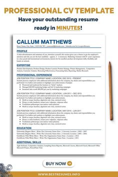 a professional cvt resume template with an orange and yellow theme, in front of a white