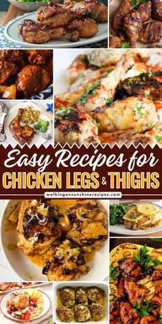 Looking for delicious and easy recipes for chicken legs and thighs? You've come to the right place! Chicken Thigh And Legs Recipes, Leftover Chicken Legs Recipes, Chicken Thigh And Leg Recipes, Chicken Thighs And Legs Recipes, Chicken Legs Recipes For Dinner, Chicken Leg Meals, Chicken Leg And Thigh Recipes, Chicken Legs And Thighs Recipes, Recipes For Chicken Legs