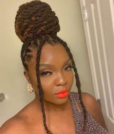 Loc Bun Hairstyles, Dreadlock Bun, Loc Inspiration, Beautiful Locs, Short Locs Hairstyles