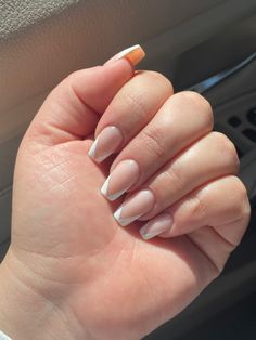 Modern French Manicure, Nails Coffin Short, French Manicure Acrylic Nails, Graduation Nails, Beige Nails, Modern French, Classy Acrylic Nails