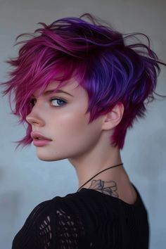 Long Sleek Hair, Long Pixie Cuts, Gorgeous Hair Color, Edgy Hair, Sleek Hairstyles, Long Wavy Hair, Long Curly Hair, Hair Color Trends, Pixie Hairstyles