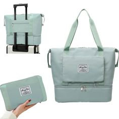 m Bag With Separate Shoe Compartment, Sports And Weekend Travel Bag, Men And Women's Large Capacity Lightweight Overnight Bag, Travel Bag, Sports Tote Bag Features: Quty: 1pcs Material: Oxford cloth Color:Green Package weight495g/1.09lb Product size40x23x36cm/15.74x9.05x14.17in Folding size29185cm/11.41x7.08x1.96in Package Size:29182.5cm/11.41x7.08x0.98in Product Description: Dry and Wet Separation Tote BagHigh-density waterproof material can help you separate wet and dry items, ideal for storin Womens Gym Bag, Fanny Pack Fashion, Waterproof Crossbody Bag, Multifunction Bag, Waterproof Travel Bag, Sac Week End, Travel Bags For Women, Lightweight Bag, Travel Duffle