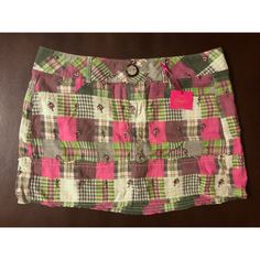 Brand New With Tags! Size Juniors 5 Super Fast Shipping- Item Ships Same Day As Payment Is Received Mini Pencil Skirt, Floral Quilt, White Plaid, Pink And Green, Pencil Skirt, Womens Skirt, Pencil, Plaid, Ships