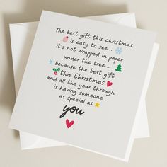 two christmas cards on top of each other with the words you're best gift this christmas