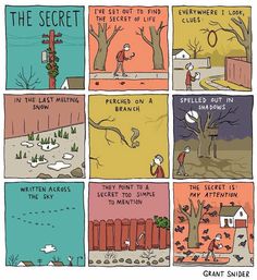 a comic strip about the secret life of a person