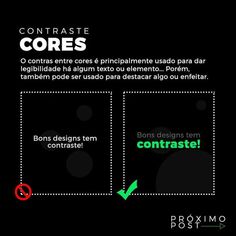 the back side of a black background with green and red text on it, which reads contraste corees