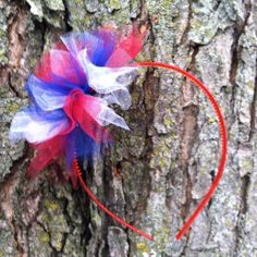 Another 4th of July headband Fourth Of July Headband Craft, 4th Of July Girls Hair, 4th Of July Beads In Hair, Adjustable Red Headband For Festivals, Usa Costume, Patriotic Headband, Diy Tutus, Pageant Life, Tulle Crafts